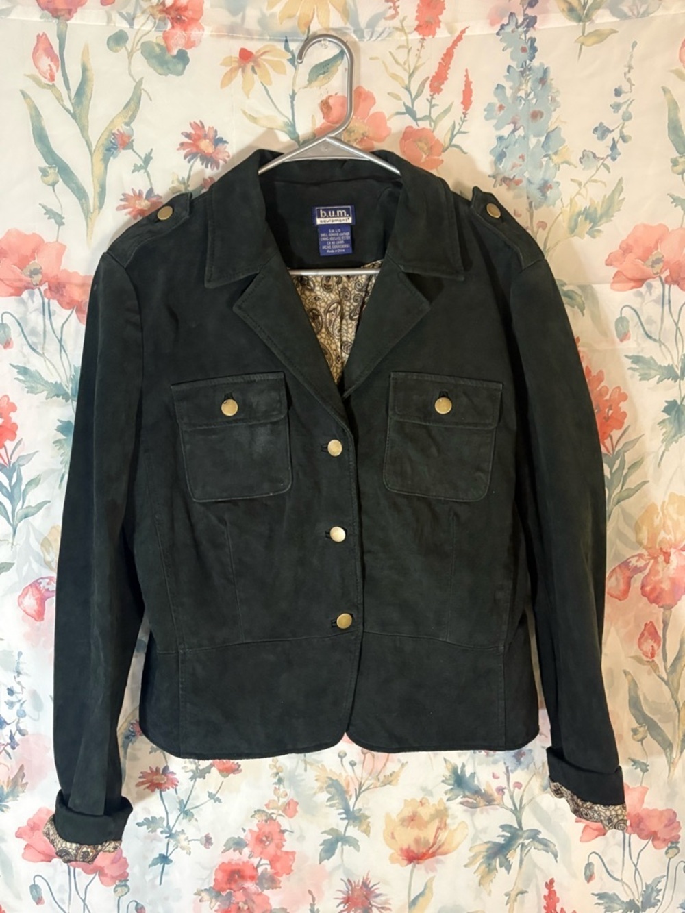Vintage Women’s Suede Button-Front Jacket